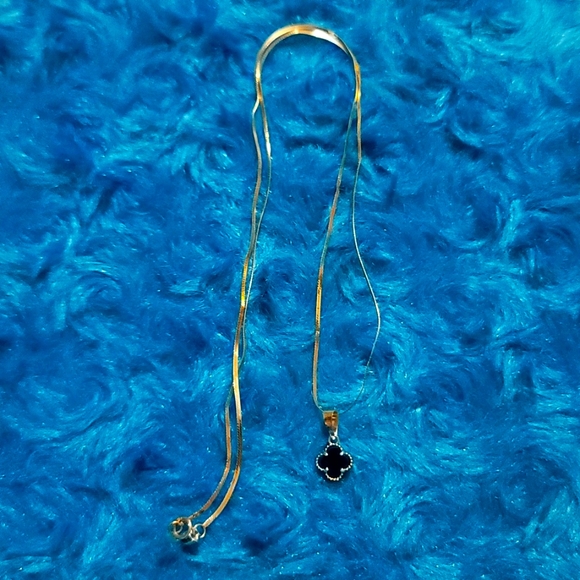 Jewelry 18k Real Gold Necklace And Vca Inspired Pendant Poshmark